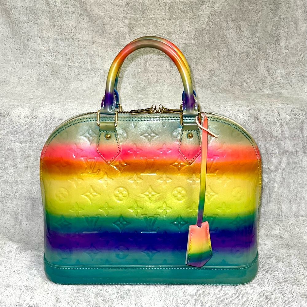 LOUIS VUITTON Customized Rainbow Vernis Alma PM
